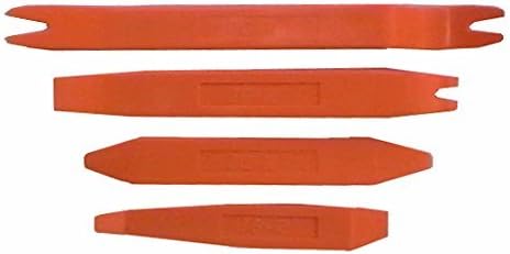 4 Pc Orange Nylon Panel Popper Set Auto Trim Door Panel Window Molding Upholstery Clip Removal Tool Kit Pry Bar Kit by Prylon