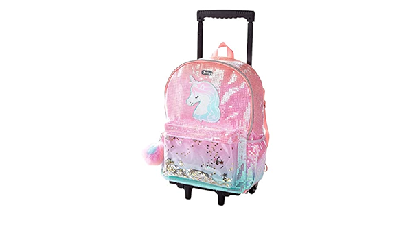 sequin rolling backpack