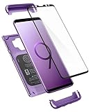 Spigen Galaxy S9, [Thin Fit 360] Protection INTEGRALE, avec Verre Trempé [Lilac Purple] Anti Rayure, Anti Choc, Coque Etui Housse pour Samsung Galaxy S9 (592CS23966)