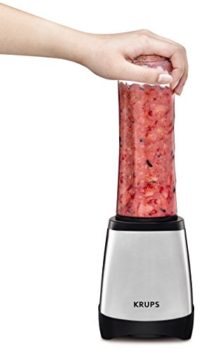 Krups KB203D Standmixer Smoothie to Go Perfect Mix 2000, 0.6 L, 300 W, edelstahl gebürstet / schwarz - 4