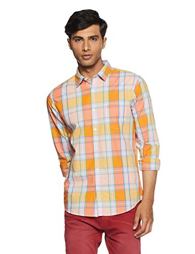 united colors of benetton men's checkered casual shirt