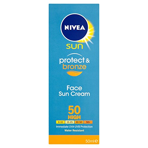 Nivea Sun Protect and Bronze Face Sun Cream High SPF 50 - 50 ml