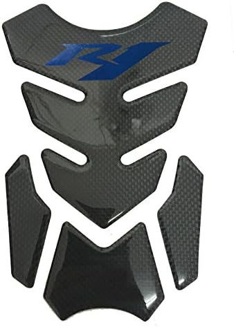 8.6" Blue Real Carbon Fiber Fuel Tank Protector Pad For YAMAHA YZF R1 1000