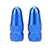 Produktbild Presta Ventil Cover - TOOGOO(R)2pcs Aluminium Alloy MTB Fahrrad Bike Presta Ventil Mund Cover Reifen Rad FelgenVorbau Air Ventil Staubkappe Blau