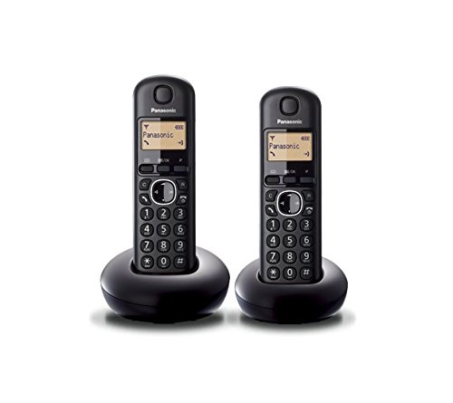 Panasonic KX-TGB212SPB - Teléfono inalámbrico digital (DECT Dúo, identificación de llamada entrante), negro