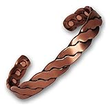 Copper Magnetic Bracelet - Best Natural Pain Relief Therapy by MnB Magnetic Bracelets (Copper Coloured, Large)