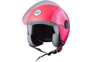 BHR Casco Moto Demi-Jet Bimbo 806 Kid | Casco Moto per Bambini Omologato ECE | Casco Scooter Bambino con Sgancio Micrometrico