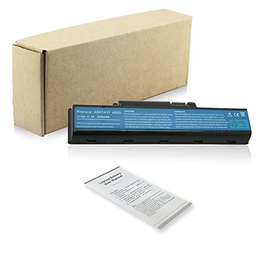 High Power Laptop Notebook Battery for ACER Aspire 2930 Aspire 2930-582G25Mn Aspire 2930-593G25Mn Aspire 2930-733G25Mn Aspire 2930-734G32Mn Aspire 2930-844G32Mn[Li-ion 6-cell 11.1V 5200mAh - 6