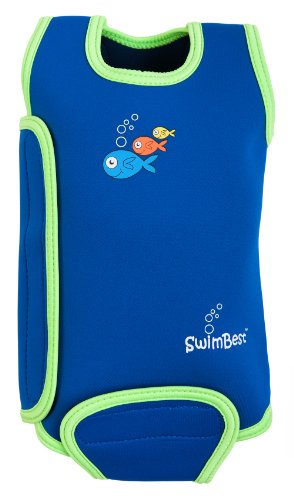 SwimBest Baby Wetsuit - Blue/Green - 12-24 months (12 kgs+ / 26 lbs +) Baby warmer keeps baby warm in water