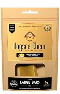 New Dogsee Chew 100% Natural Turmeric Cheese Based Large Dental Chews (130 Gm)