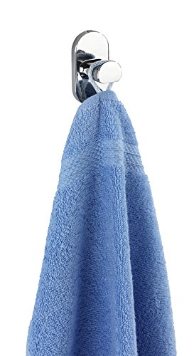 Wenko 22280100 Power-Loc Wandhaken Uno Puerto Rico – Befestigen ohne bohren, Zinkdruckguss, 3.5 x 7 x 3.5 cm, Chrom - 6