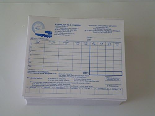 Tachodisc Weekly Envelopes