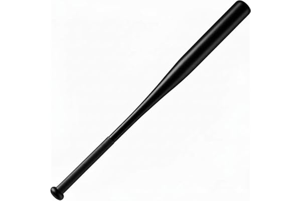 Batte de Baseball en Acier 71 cm renforcée, Super résistante, Poids 1 kg, Noir, Couleur Argent ou Rouge avec poignée 28"