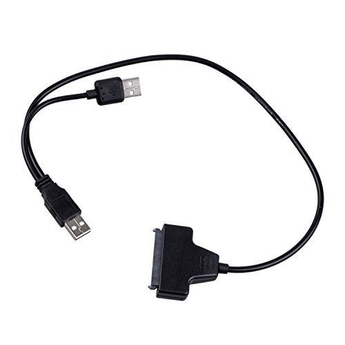 MasterStor USB 2.0 auf Serial ATA SATA 15 + 7 22P Adapter-Kabel für für 2.5″ HDD Laptop-Festplatte - 3