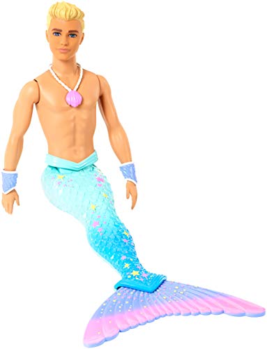 Barbie FXT23 - Dreamtopia Ken Meermann Puppe mit Flosse in Regenbogenfarben, Puppen Spielzeug und Puppenzubehör ab 3 Jahren - 5