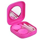 Carlo Capellini Pink Mini Contact Lens Travel Kit Case Pocket Size Storage Holder Container