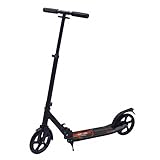 Bibee Start - Trottinette adulte adolescent grande roue pliable avec béquille - Hauteur du guidon ajustable et réflecteur arrière sur garde boue