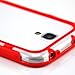 Produktbild Saxonia Samsung Galaxy S4 Hülle TPU Bumper Schutzhülle Case Rahmen Rot-Transparent