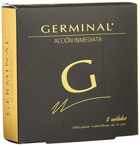 Germinal Acción Inmediata - Serum Facial Efecto Flash, Efecto Lifting Inmediato, con Proteinas de Maíz y Extractos de Gingseng- 5 Ampollas x 1,5ml