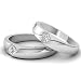 Chandrika Pearls Gems And Jewelers 92.5 Pure Silver Couple Love With Crystal Studded Ring With Platinum Polish RS.1999.00