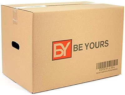 BY BE YOURS BeYours Pack de 10 Cartons avec poignées - 550 x 350 x 370 mm - DISPONIBLE EN TAILLES DIVERSES - Double Cannelure - Fabriquées en Europe - Cartons pour Déménagement, ECO-FRIENDLY