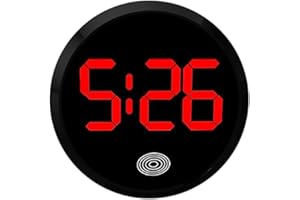ZILIMONTT Car touch screen electronic clock multifunctional small clock, dashboard car clock small electronic clock, car LCD backlight portable mini digital dashboard clock clock(Black Red light)