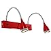 Produktbild LED Wandleuchte Mini Led | dopp. Wand | Rot/Chrom, LK Nordlux, 2x 3x1W, warmweiß, Metall, Wandbeleuchtung, Leselampe, Leseleuchte, Wandlampe mit Flexarm, EEK A