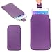 Produktbild Urcover Universal Schutzhülle Hülle Schale Pull Tab Etui Cover case Kompatibel mit Samsung Galaxy S7, S6, S6 Edge, iPhone 6 / 6s Dunkel Lila