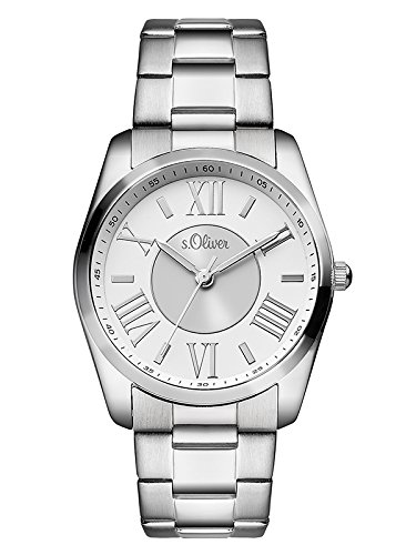 s.Oliver Damen-Armbanduhr Analog Quarz Edelstahl SO-3085-MQ s.Oliver Damen-Armbanduhr Analog Quarz Edelstahl SO-3085-MQ