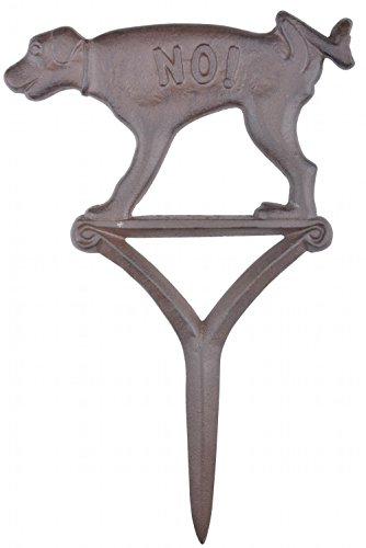 Esschert Design Hundeschild pinkeln "No!" , braun, 20.5 x 1.2 x 31.5, HB15