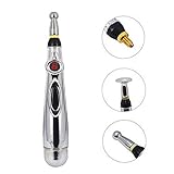 KOBWA Electronic Acupuncture Pen, Mini Magnetic Pulse Massage Pen, Acupoint Meridian Energy Pen for Face Wrinkles, Muscle, Joint and Back Pain Relief