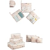 Meleni Baby 9'lu Bebek Valiz D&uuml;zenleyici Bavul İ&ccedil;i Organizer Set - Yeni Doğan Hastane &Ccedil;ıkış &Ccedil;antası Organizeri