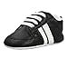 Produktbild Babyhausschuhe - Prinzessin Ballett Schuhe - Soft Sohle Schuhe Prewalker - Cute Leder Single Schuhe - Sport Casual Sneaker - Erste Wanderer Schuhe für Infant Toddler Mädchen Jungen (D_Schwarz, 6~12 Monate)