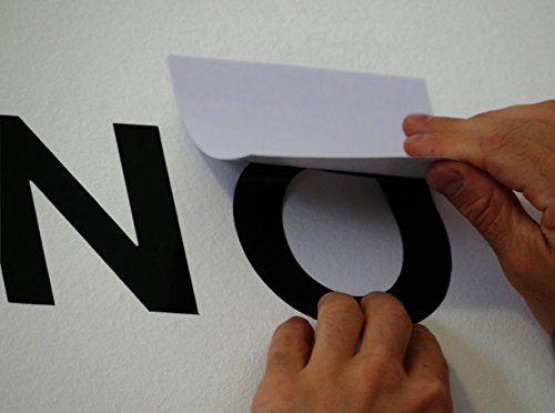 Klebebuchstaben | Wandbuchstaben Schwarz 5x A-Z, Wasser- und Wetterfest - 2