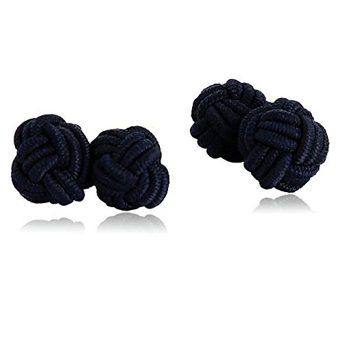 Aundiz Stainless Steel Cufflinks Shirt Cufflinks Birthday Wedding Gift Silk Knot Ladies Heren Unisex