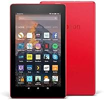 Fire 7 Tablet with Alexa, 7" Display, 8 GB, Punch Red - with Special Offers