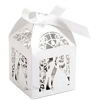 Scatoline Portaconfetti Matrimonio Perlato – Beige, 100 Pezzi – Bomboniere Per Sposi, Comunione, Battesimo, 5x5x8cm