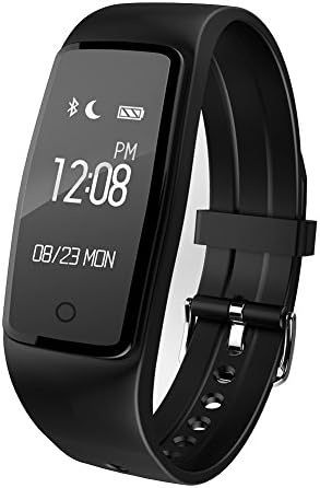 Smart Bracelet Bluetooth Sport Wristband Pedometer Watch Fitness Tracker Activity for iPhone Samsung IOS Android (Black)