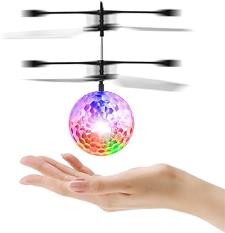 RC Toy LED Flying Magic Ball, Hand Spinner RC infrared Induction Helicopter Ball Built-in Shinning LED Lighting for Kids Teenagers Chirldren Boys Girls Colorful Halloween Christmas Birthday Gift