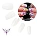 Ejiubas Natural Ballerina Design Full Cover Artificial False Nail Tip - Pack of 500 Pcs with Clear Case
