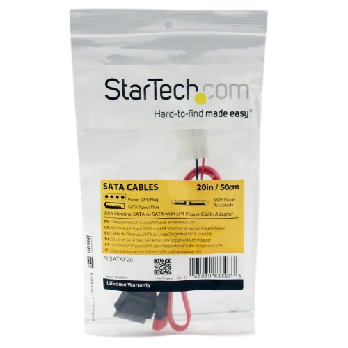 StarTech.Com SLSATAF20 All-in-one SATA Slimline Kabel mit Molex Stecker - 5