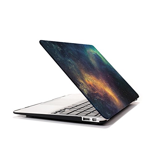 11-Zoll Macbook Air Hard Case, RYGOU 4 in 1 Gummierte Galaxy Space Case mit Tastaturabdeckung Displayschutzfolie für Macbook Air 11 „(A1370 und A1465) - 3