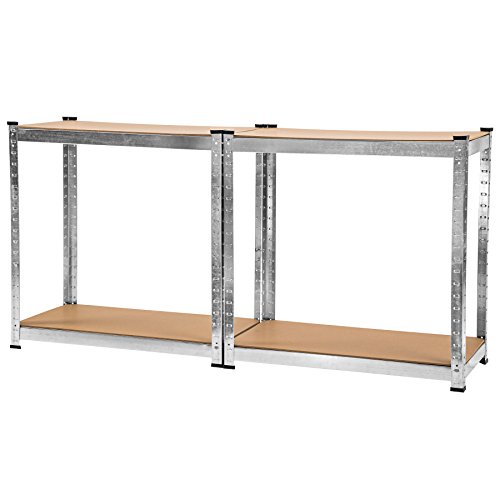 TecTake Werkstattregal mit 4 Ablagen 320kg Gesamttraglast Steckregal Lagerregal Werkbank160x80x40cm - 4