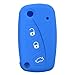 KMH Silicone Key Cover Fit for Fiat Linea/Punto Flip Key (Blue) RS.199.00