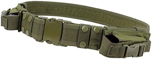 Zdmathe Tactical Battle Belt Quick Detach Buckle with 2 Pistol Mag Pouches