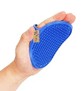 Western Era Grooming Pet Shampoo Round Brush, Soothing Massage Rubber Bristles Curry Comb for Dogs, Cats & Horse Washing, Professional Quality (Pack of One) (Random)