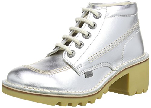 Kickers Womens Kopey Hi Boots 1-12964 Silver 6.5 UK, 40 EU