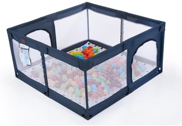 Playard Güvenli Bebek Ve Çocuk Oyun Alanı Oyun Parkı 125X125 Oyun Matı Topları Yatak