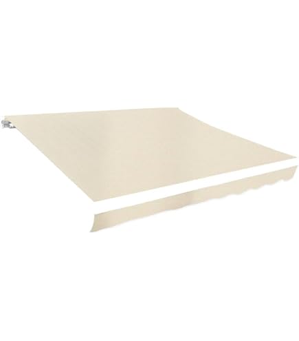 SmartSun Gelenkarmmarkise 4x2,5m – Mit Kurbel, Aluminiumrahmen & Neigungsverstellbar (Polyester, Beige)