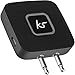 Price comparison product image KitSound Bluetooth Airline Plane Wireless Headphone Adaptor, In-Flight Bluetooth Transmitter / Receiver, Black